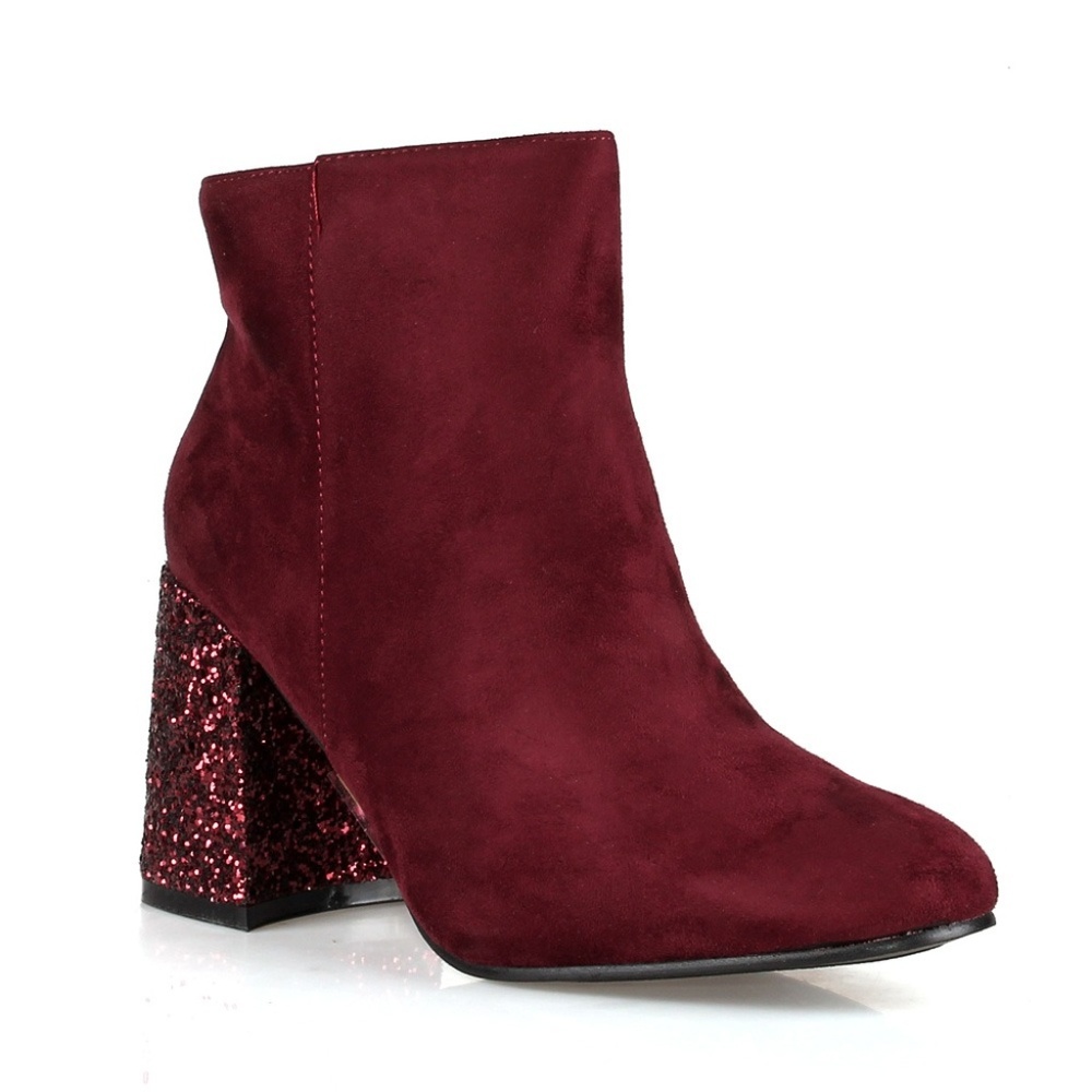 Belmont-01 Ankle High Women's Glitter Heeled Boots